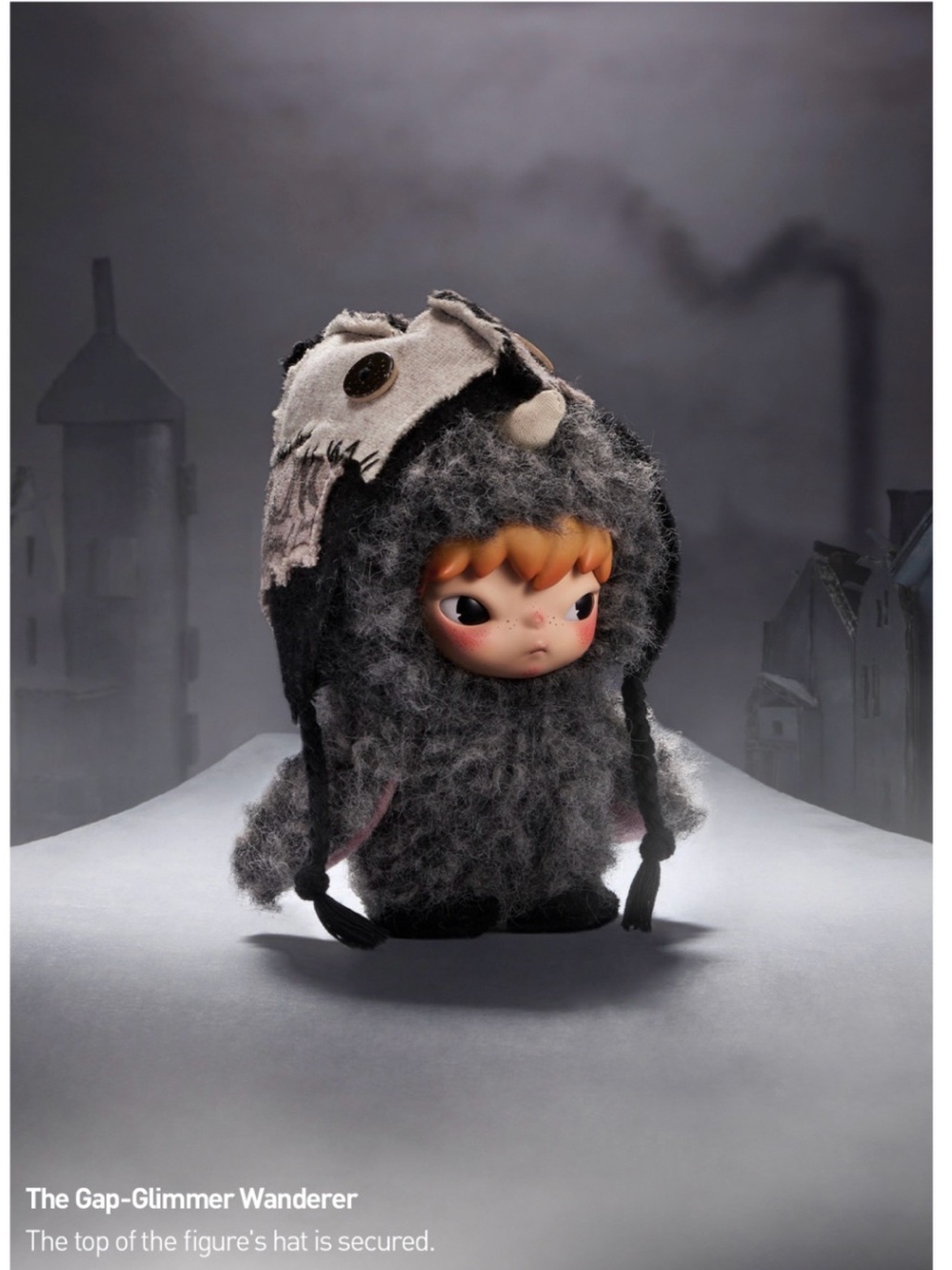 “The Gap-Glimmer Wanderer" plush doll pendant from the Pop Mart Hirono Mist-Walk